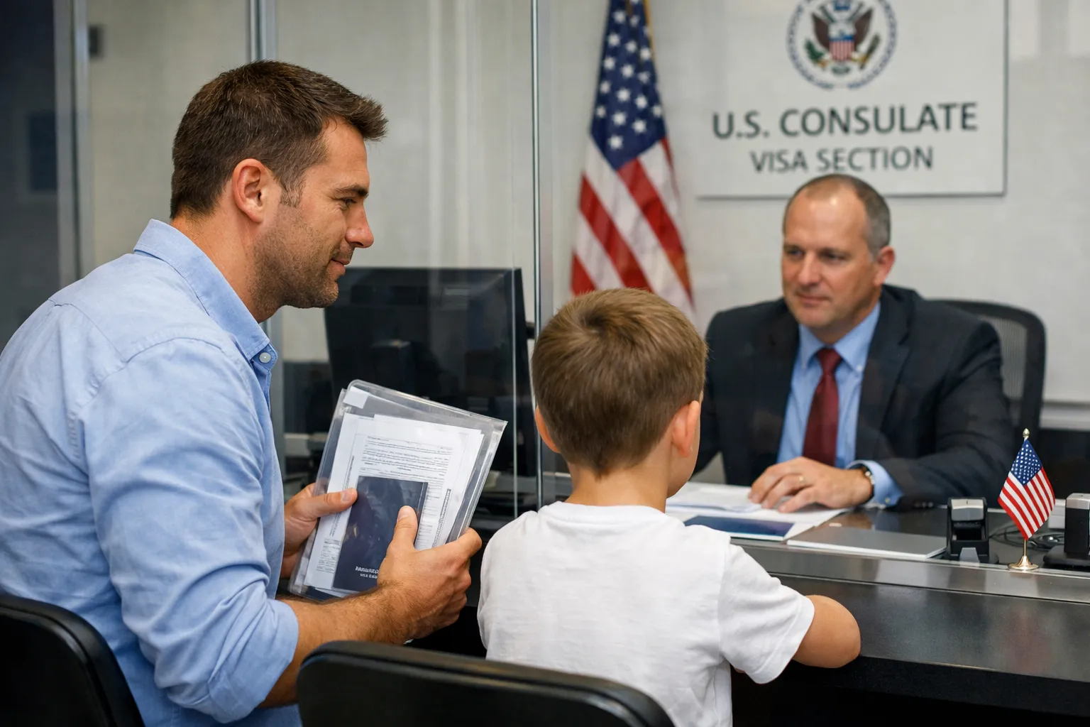 Imagem ilustrativa para o artigo Como Solicitar Visto Americano para Criança 2026